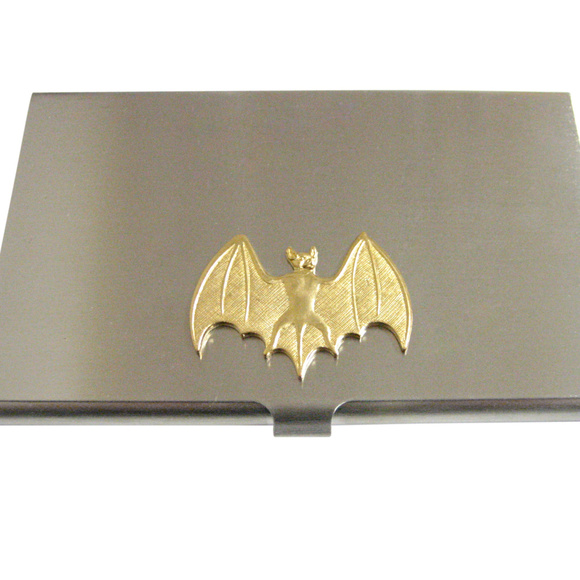 Gold Business Card Holder In Business Card Holders for sale  Gold Toned Bat Business Card Holder